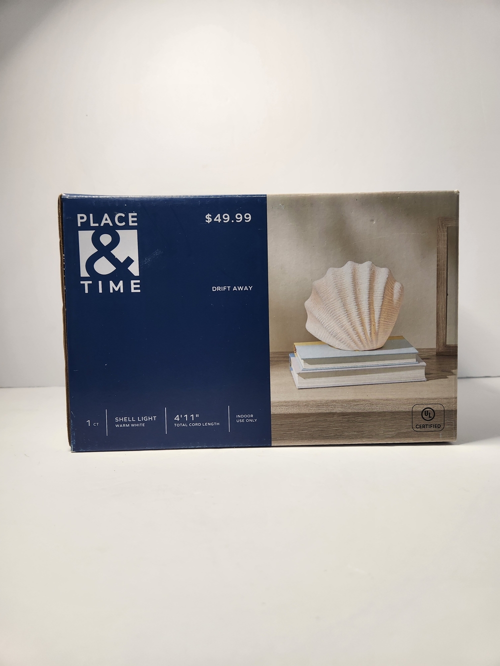 Place & Time Drift Away Clam Shell Accent/Night Light - Warm White